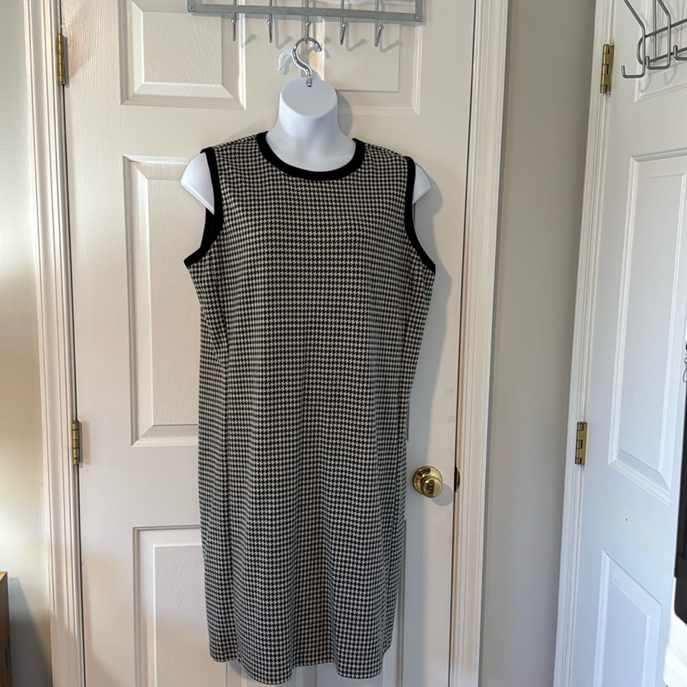 Ralph Lauren Knit Jacquard Houndstooth Dress 2X